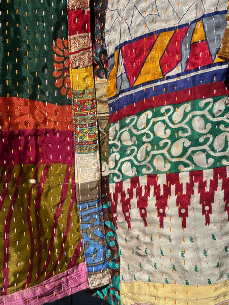 SAFFRON SOUL PATCHWORK KANTHA JACKET - ONE OF A KIND (OF9)
