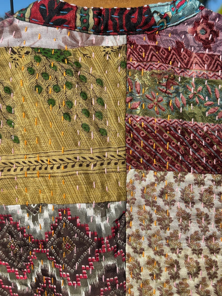 SAFFRON SOUL PATCHWORK KANTHA JACKET - ONE OF A KIND (OF9)