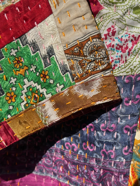 SAFFRON SOUL PATCHWORK KANTHA JACKET - ONE OF A KIND (OF9)