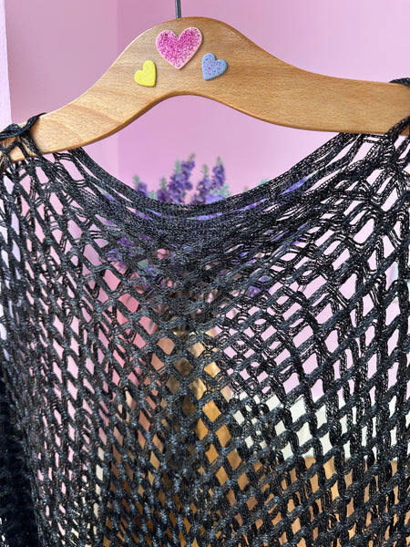 MOONSHINE BLACK SHIMMER PONCHO - MoonbeamsandMayhem