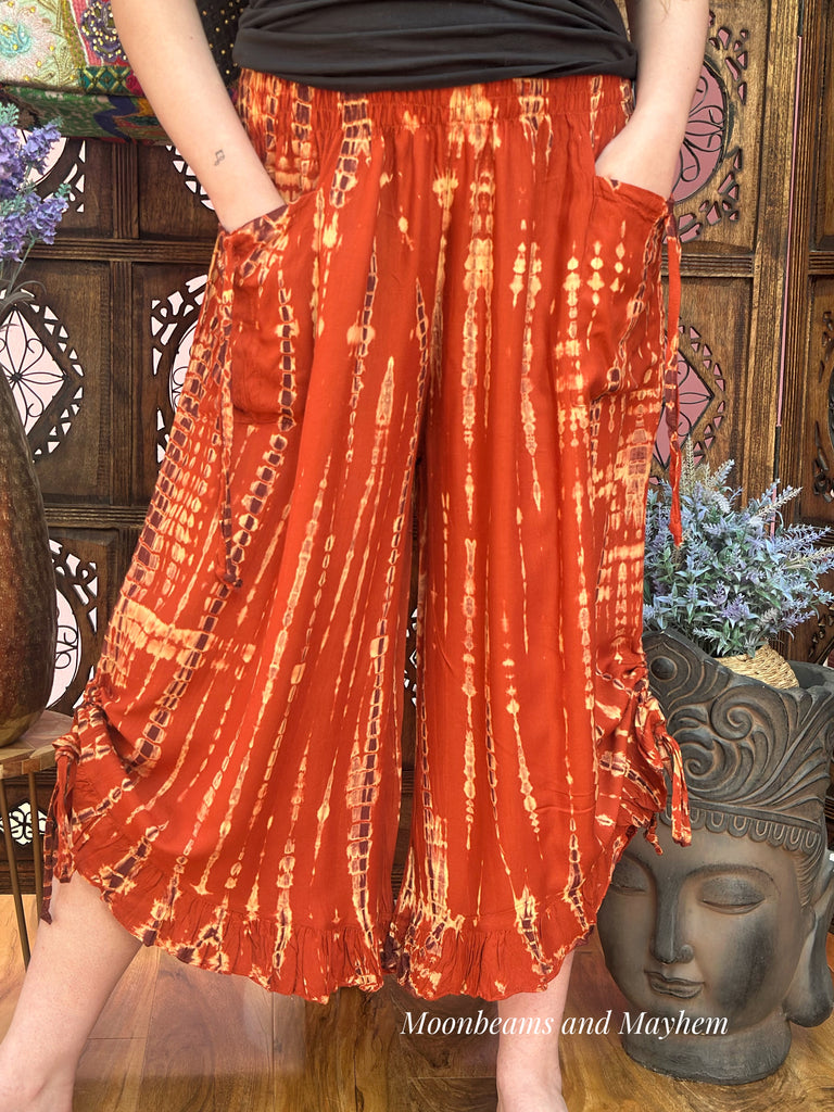 FRILL SEEKER BOHEMIAN BLAZE TROUSERS - MoonbeamsandMayhem