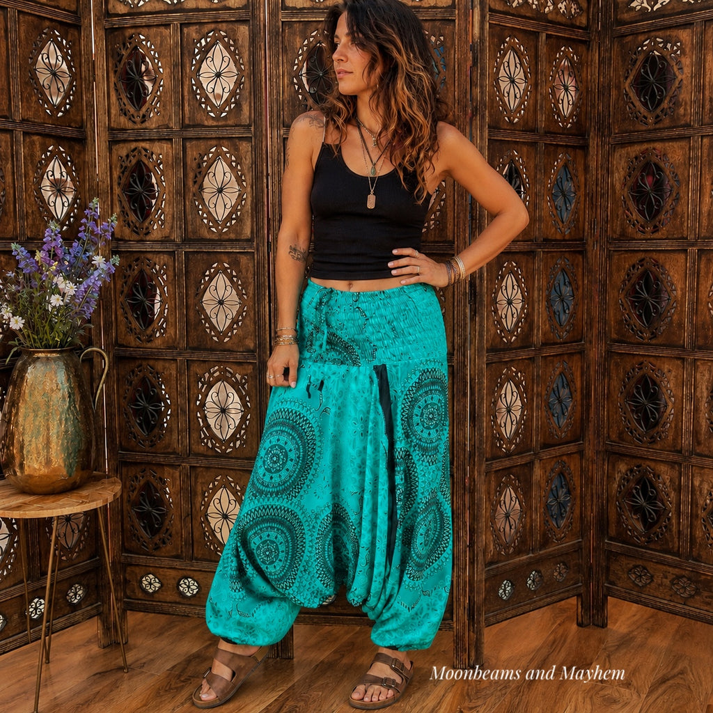 HIDDEN LAGOON HAREM TROUSERS (SMALL)