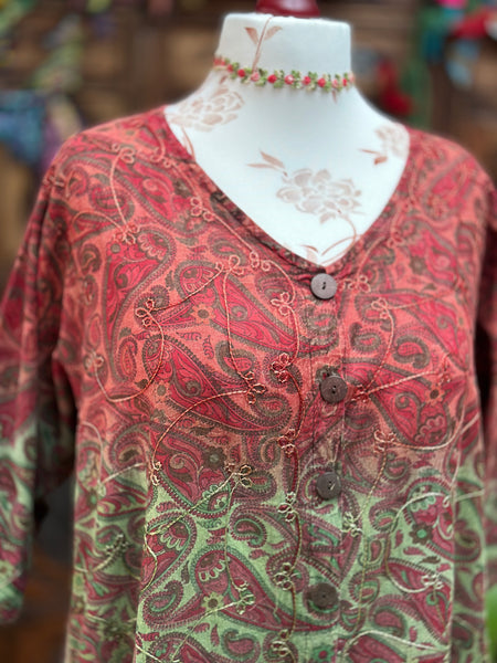 SUNDANCE COTTON SMOCK DRESS / TUNIC SIZE XL (SD119)