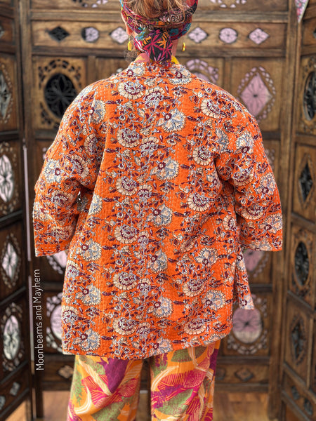 SAFFRON SOUL KIMONO DUSTER COAT (OF763CS)