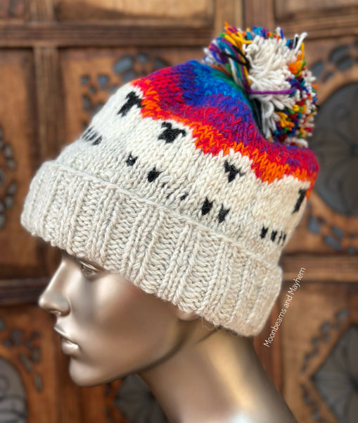 WOOLLY WHIMSY POM-POM HAT