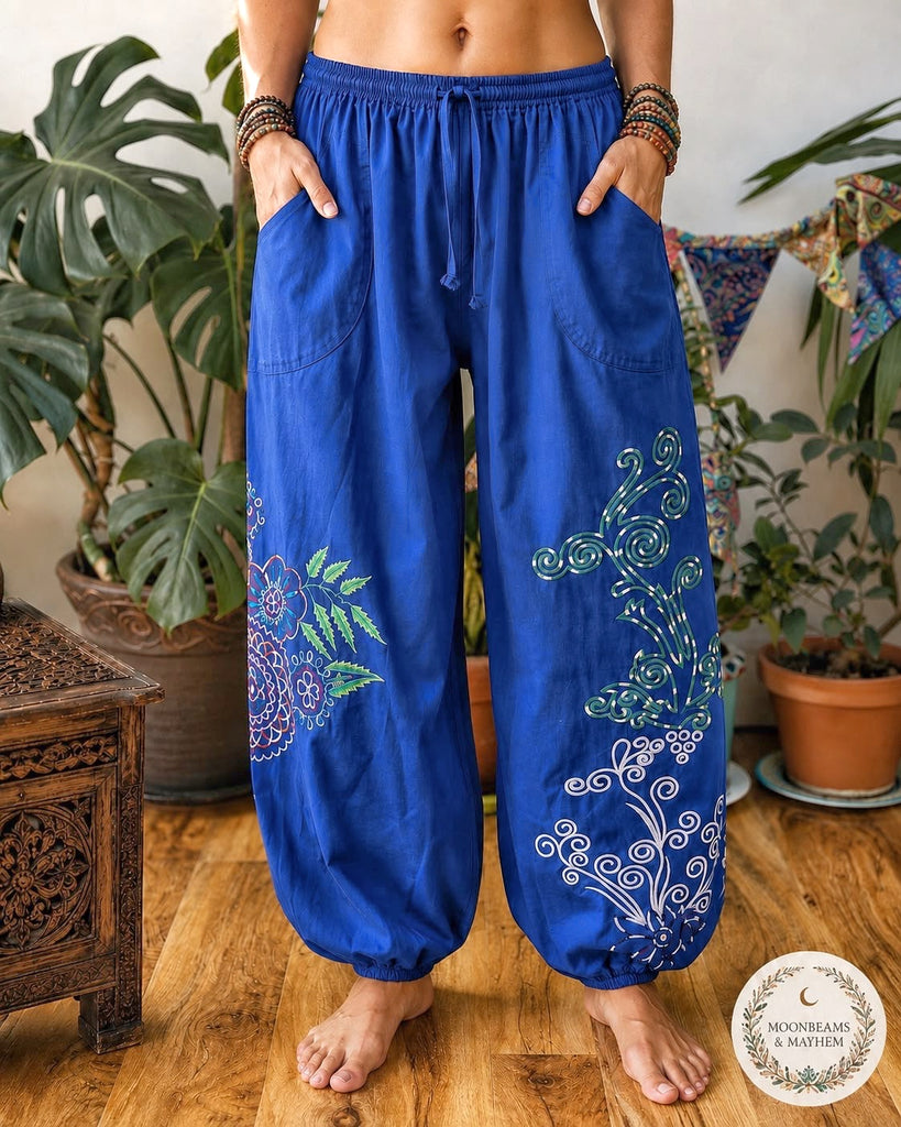 SECRET GARDEN EMBROIDERED TROUSERS