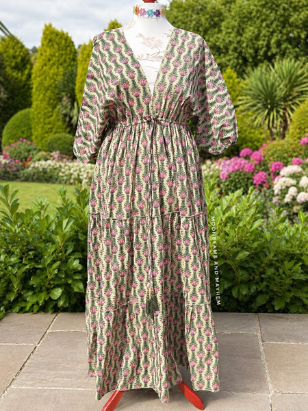 LOTUS LANE COTTAGE GREEN DRESS - MoonbeamsandMayhem