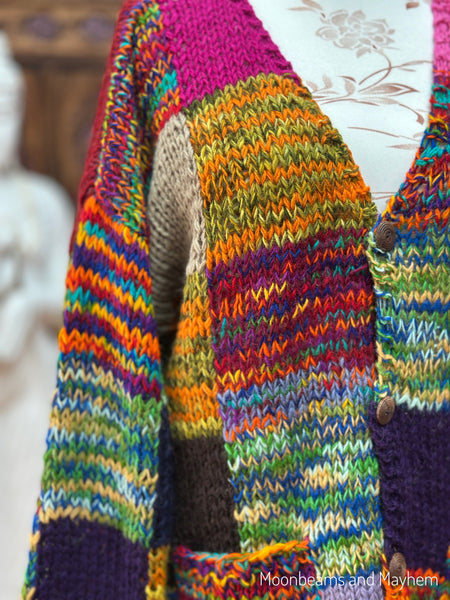 PATCHWORK DAYDREAM WOOL CARDIGAN (083)