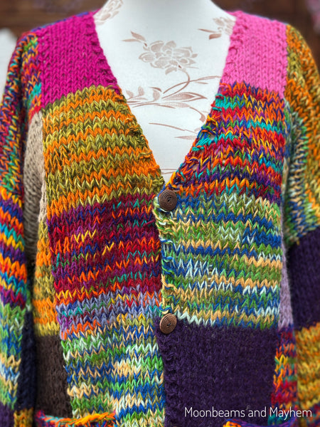 PATCHWORK DAYDREAM WOOL CARDIGAN (083)