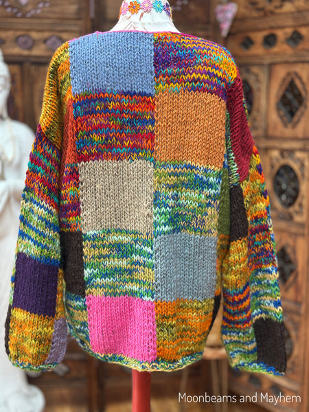 PATCHWORK DAYDREAM WOOL CARDIGAN (083)