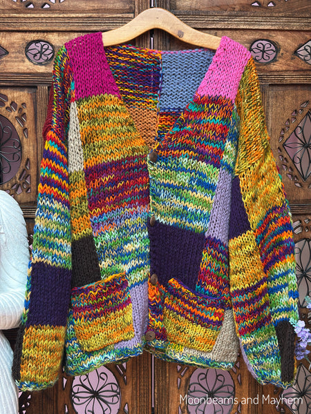 PATCHWORK DAYDREAM WOOL CARDIGAN (083)