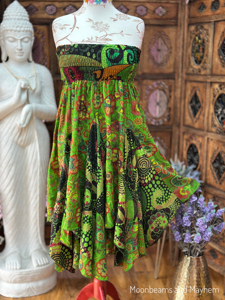 GREEN PIXIE MOON SKIRT-DRESS