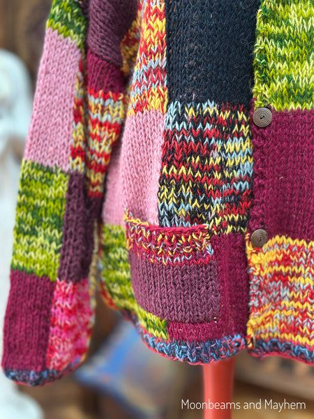 PATCHWORK DAYDREAM WOOL CARDIGAN (084)