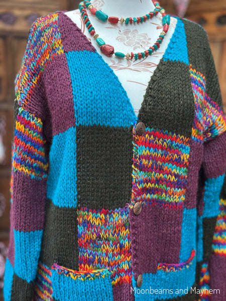 PATCHWORK DAYDREAM WOOL CARDIGAN (085)