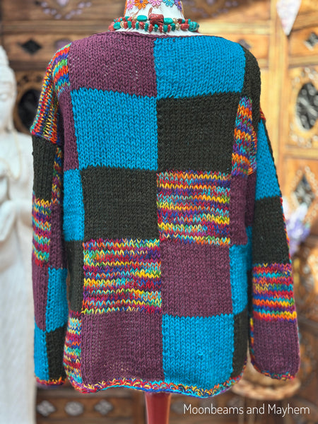 PATCHWORK DAYDREAM WOOL CARDIGAN (085)