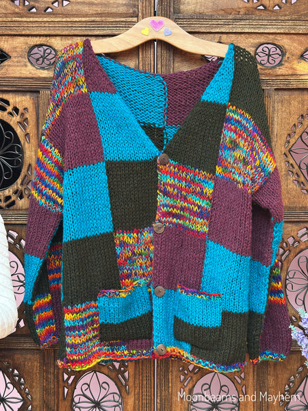PATCHWORK DAYDREAM WOOL CARDIGAN (085)