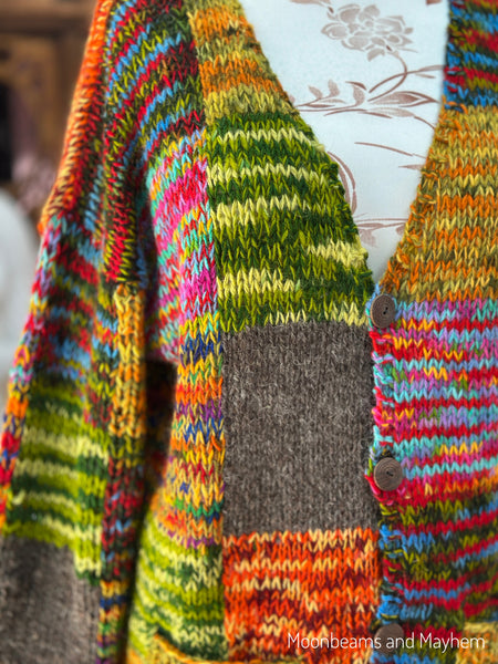 PATCHWORK DAYDREAM WOOL CARDIGAN (086)