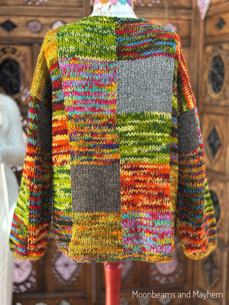 PATCHWORK DAYDREAM WOOL CARDIGAN (086)
