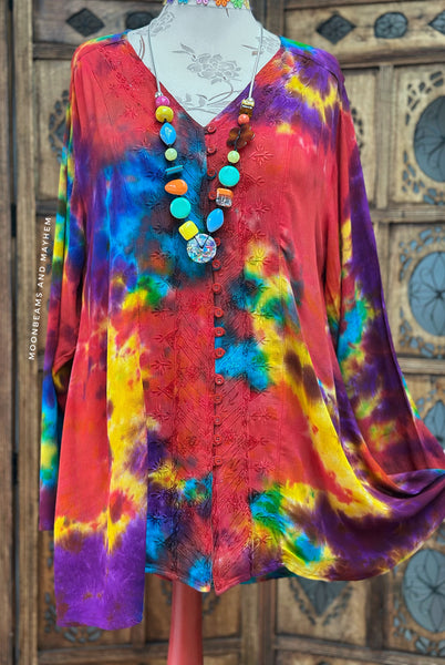 FLAME DANCER BLOUSE - MoonbeamsandMayhem