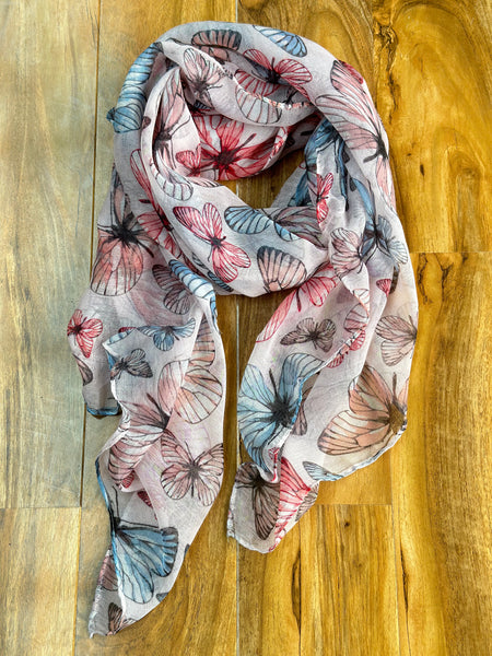 PINK BUTTERFLIES SCARF