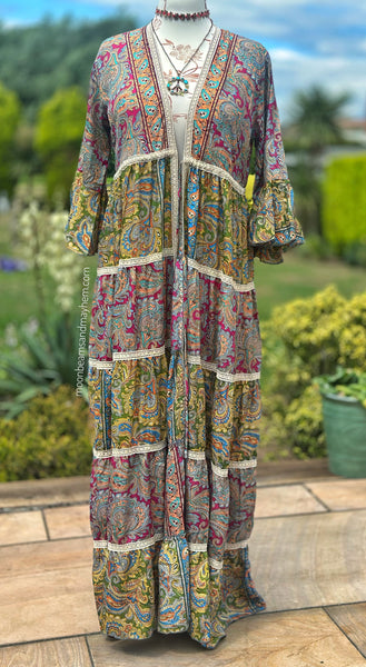 FLOWER MOON KIMONO MAXI LENGTH (OFFM27)