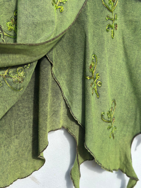 FOREST GREEN PIXIE TOP-L  (FP03) - MoonbeamsandMayhem