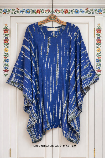 MOON SOUL BLUE BOHO TUNIC DRESS