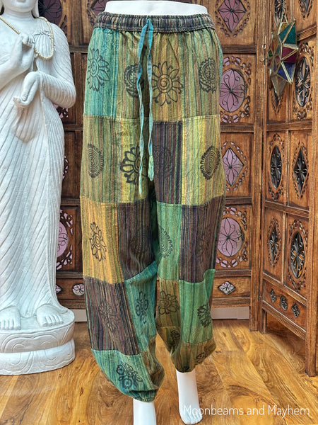WOODLAND MOSS GREEN CAMDEN HAREM TROUSERS
