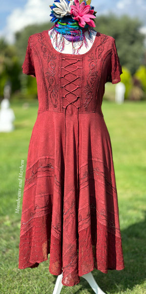 INDIAN RED MOONDANCE DRESS(M/L)