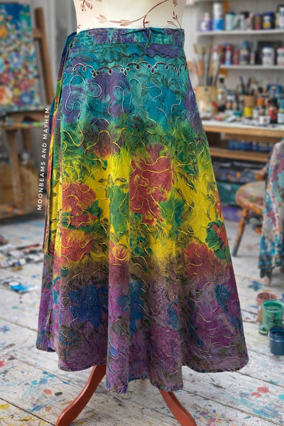 WATERCOLOUR WRAP SKIRT (SD140)