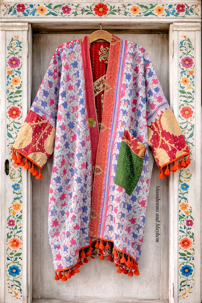 KANTHA GODDESS KIMONO | COAT (690OF) - MoonbeamsandMayhem