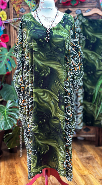 FERN GREEN KAFTAN / REG - PLUS SIZE