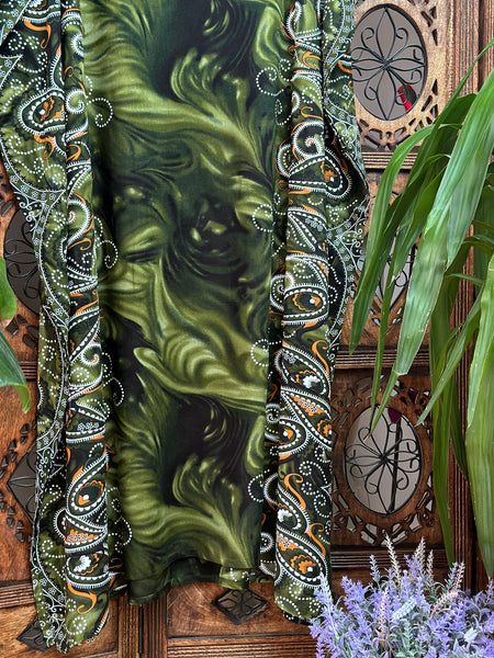 FERN GREEN KAFTAN / REG - PLUS SIZE