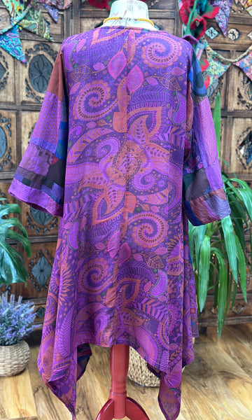 PURPLE ART TUNIC / DRESS (L/XL) S525