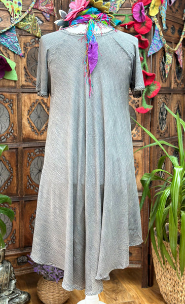 DOVE GREY CLAUDINE PLUS SIZE TUNIC / DRESS (GR)