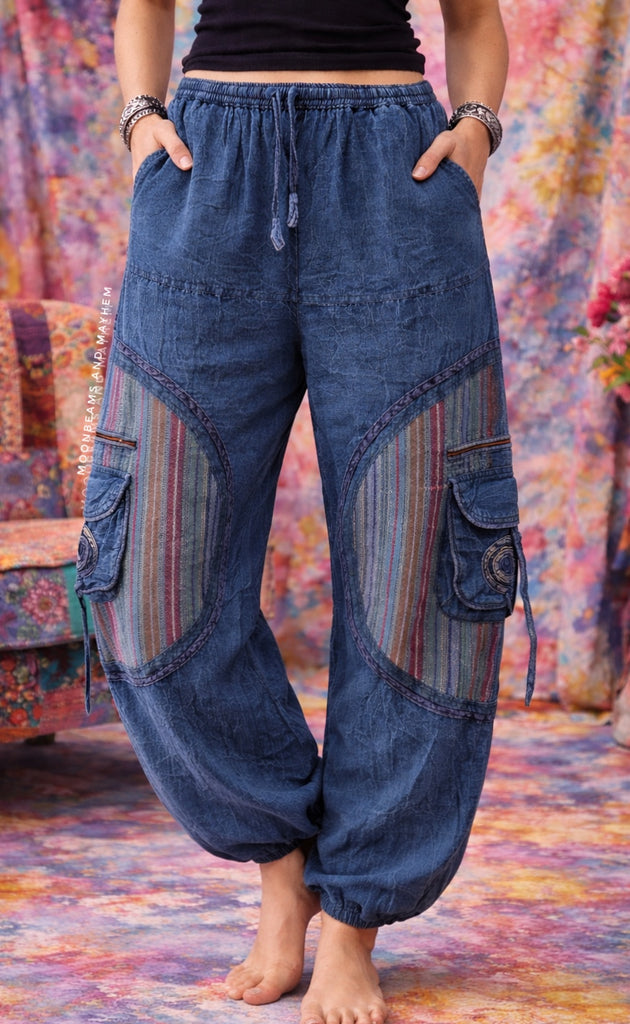 STORMWASHED BLUE SPIRITFLOW TROUSERS