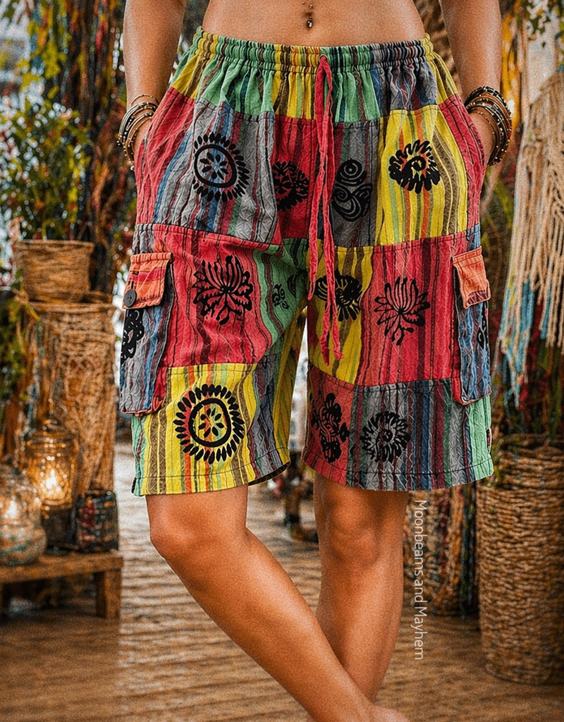 CAMDEN PATCH SHORTS REG + PLUS SIZE - MoonbeamsandMayhem