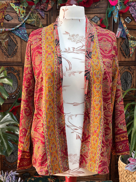 DELICIOUS PORTOBELLO ROAD SAREE KIMONO JACKET (OF762)