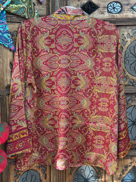 DELICIOUS PORTOBELLO ROAD SAREE KIMONO JACKET (OF762)