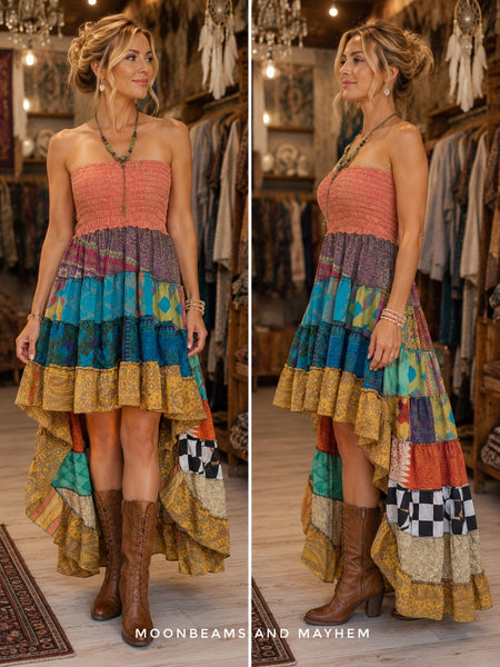 SHANGRI LA  RUFFLE SKIRT/DRESS (SR809) L/XL - MoonbeamsandMayhem