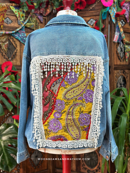 VINTAGE INSPIRED BOHEMIAN XL DENIM JACKET