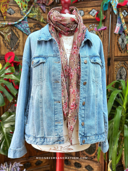 VINTAGE INSPIRED BOHEMIAN XL DENIM JACKET