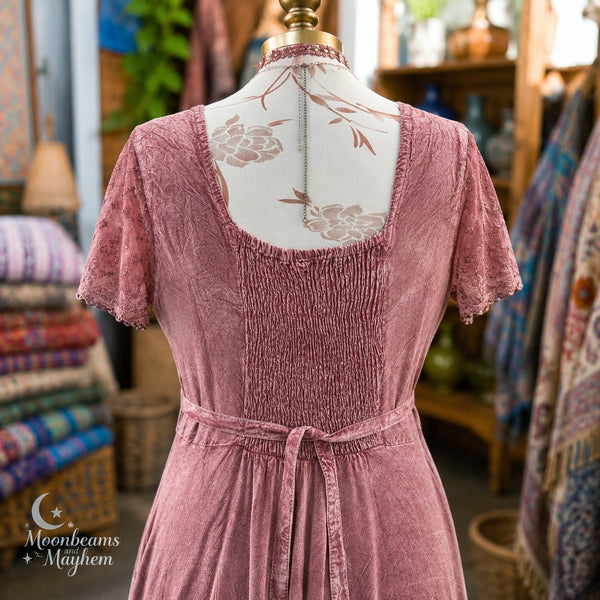 SMOKY ROSE MOONDANCE MIDI DRESS (MD202) - MoonbeamsandMayhem