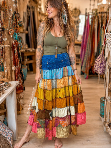 SHANGRI LA RUFFLE MAXI SKIRT (SR822)