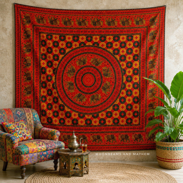 SUNSET TEMPLE THROW / TAPESTRY