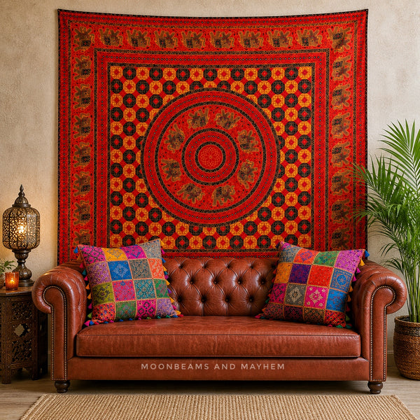 SUNSET TEMPLE THROW / TAPESTRY