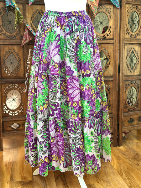 BEAUTIFUL FLORA BOHEMIAN SKIRT (GR260)