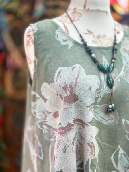 MYSTIC MEADOW GREEN SERENITY TUNIC / DRESS XL