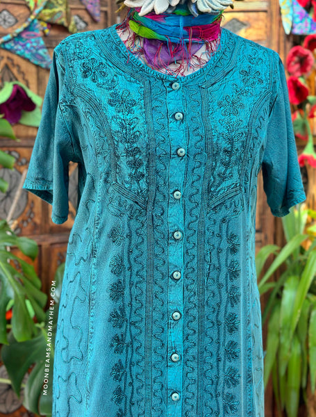 TEAL JULIETTE DRESS L/XL