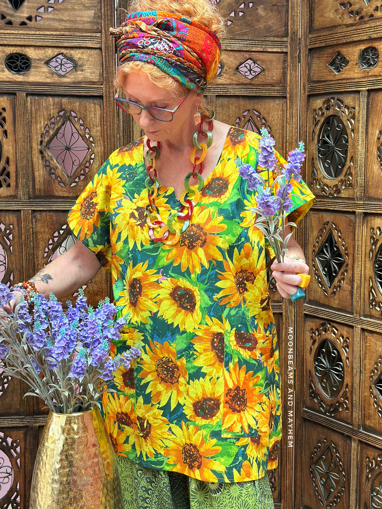 SUNFLOWER SKETCH TUNIC